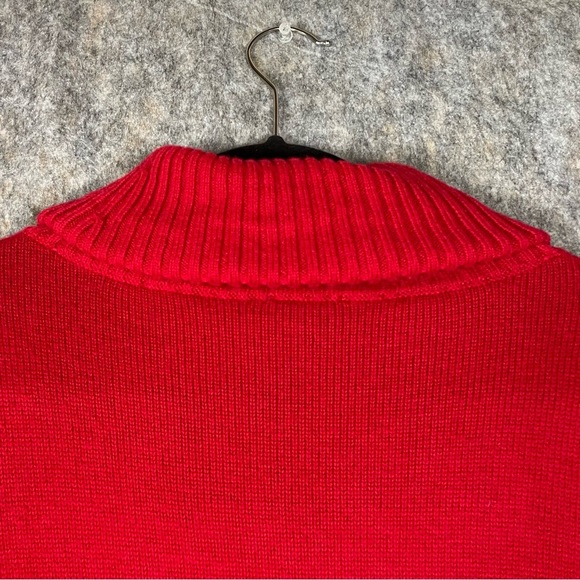 Talbots Lambswool Blend Christmas Tree Cowl Neck Holiday Celebration Sweater - S - Picture 11 of 15